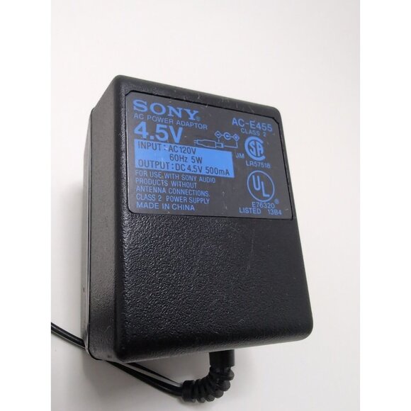 Sony Power Adapter 4.5V 0.5mA AC Power Supply 5W AC-E455D Genuine OEM - Picture 2 of 4